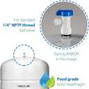 iSpring T55M 5.5 Gallon Residential Pre-Pressurized Water Storage Tank for Reverse Osmosis (RO) Systems , White
