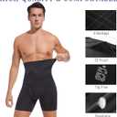 Mens Shapewear Tummy Control Shorts High-Rise Compression Underwear, Slimming Body Shaper, Shaping Boxer Briefs (Black, 4XL)