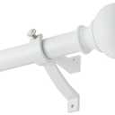 Matte White Window Curtain Rods 36 to 72 Inch, Adjustable Curtain Rod,Heavy Duty Window Rods,Thicken Sturdy Drapery Rods,Single Telescoping Decorative Curtain Rod for Window