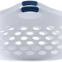 Rubbermaid 1.5 Bushel Capacity Durable Versatile Flex N Carry Portable Flexible Laundry Basket With Convenient Carrying Handles, White, Organization and Storage for Laundry/Garage/Home