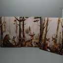 3Pcs Woodland Animal Nursery Canvas wall art Wild Animals Forest Paintings Pictures Wall Decor Fox Bear Deer Watercolor Poster Printing Artwork for Boys Room Girls Room Home Decoration, 24x16"