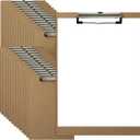 HappyHapi 28 Pack Clipboard 8.5 x 11 Letter Size Clip Boards Bulk, A4 Wooden Hardboard Office Clipboards Pack for Classroom, Work-Meetings, Brown