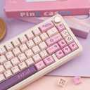 134 Keys Pink Purple Keycaps, PBT Custom Key caps Cherry Profile Japanese Keycaps Set Fit for 61/64/87/104/108 Cherry Gateron MX Switches Mechanical Keyboard
