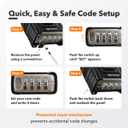 Heavy Duty Outdoor Combination Lock with 0.32" Cut-Resistant Shrouded Shackle Weatherproof High-Security Padlock with Code for Gates, Fences, Sheds, Storage Units 1-Pack, Black