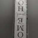 Welcome Sign for Front Porch Decor - Charming Home Sweet Home Sign, 45"x 9" Large Vertical Tall Wood Framed Modern Rustic Farmhouse (Black)