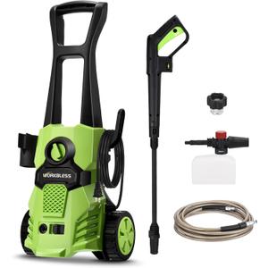 Electric Pressure Washer, 4000PSI 2.6 GPM Power Washer with Angle-Adjustment Nozzle, High Pressure Washer with Foam Cannon for Car, Driveway, Patios, Home Cleaning
