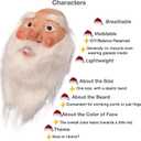 SOUTHSKY Latex Old Man Mask Funny Full Face with White Beard and Christmas Hat For Festival Xmas Halloween Carnival Birthday Prop Santa Claus Father Costumes Decorations