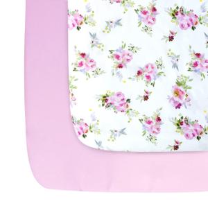 Pack and Play Sheets Girl, 2 Pack Mini Crib Sheets, Stretchy Playard Fitted Sheet, Compatible with Graco Pack n Play, Soft and Breathable Material, Floral