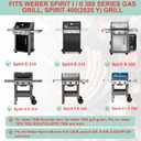 7641 Grill Warming Rack for Weber Spirit I/II 300 Series Gas Grills, for Weber Spirit I/II E-310 E-320 E/S-315 EP/SP-320 with Front Control Knobs Grill Parts for Weber Genesis Silver Gold B/C