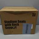 Stadium Seats for Bleachers with Back Support, Bleacher Chairs with Backs and Cushion Wide, Portable Folding Seats with Magnetic Bottom Strips, Includes Shoulder Strap - Black (2, Black)