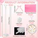 12 Set Tutu Tulle Balloons Table Centerpieces 12 Inch Polka Dot Balloons Baby Shower Centerpiece Column Base Kit for Girls Boys Birthday Wedding Table Decor Gender Reveal Party Favors(Pink)