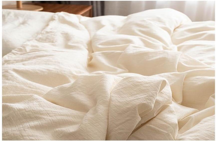 4Pcs Preppy Bedding Sheets & Pillowcases Sets, Cotton Bed Sheets and Pillow Covers and Duvet Cover, Soft Bed Set, Bedding Sets & Collections, Bedsheets for Women, Men, Teen Girl Boys CD2-6013-3 (200CM)