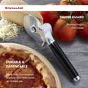 KitchenAid Classic Pizza Wheel with Sharp Blade For Cutting Through Crusts, Pies and More, Built In Finger Guard for Safety and Comfort Grip to Protect Fingers, Dishwasher Safe, 9-Inch, Black