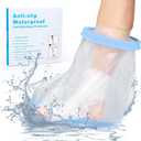 Sumifun Waterproof Foot Cast Covers for Shower Adult with Non-slip Padding Bottom, Watertight Ankle Cast Protector Keep Wounds Dry (Adult Short Foot6.5 Inch)