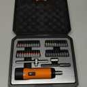 KNINE OUTDOORS Torque Screwdriver Wrench Driver Set 10-70 Inch Pounds lbs for Maintenance with T-bar Handle, 40 Hex Bits, 1/4" Socket, Shaft Extension, For Tools, Bike Repairing and Mounting (Orange)