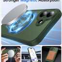 Faiono Magnetic for iPhone 17 Case [Full Camera Protection][Military-Grade Protection][Compatible with MagSafe] Shockproof Protective Slim Phone Case for iPhone 17, Forest Green