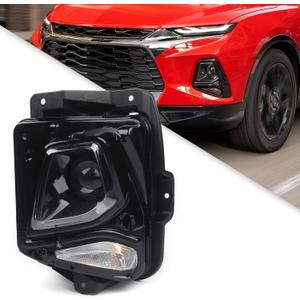FIONE HID Headlight Assembly Compatible with Chevy Blazer 2019-2022 Replacement Xenon Headlamp with bulbs Factory OE Model with Black Housing Right Passenger Side RH 84588816 GM2503492