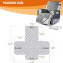 VANSOFY 100% Waterproof Recliner Chair Covers, Recliner Cover Non-Slip Dog Chair Cover Furniture Protector Washable Slipcover with Pocket, Elastic Straps for Pets, Dogs(Gray, 25")