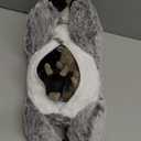 HyDren 5 Pcs Stuffed Goat Plush Toy Set 18 Inch Mommy Goat Stuffed Animal with 4 Babies Plushies in Her Tummy Soft Farm Plush Pillow Gifts for Kids Christmas Birthday Party Favor(Dark Grey)