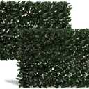DOEWORKS Expandable Fence Privacy Screen for Balcony Patio Outdoor, 2PCS Faux Ivy Fencing Panel for Backdrop Garden Backyard Home Decorations (Green)