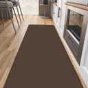 Color&Geometry Anti Fatigue Cushion Kitchen Mat for Floor -17"x79",Long,Easy Clean, Water & Oil Proof, Anti Slip, Foam Rubber Runner Rug for Front Sink Comfort Standing,Brown