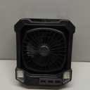 Camping Fan Battery Powered & Solar Powered, Portable Solar Fan 10000mAh Rechargeable Outdoor Fans with Light, Quiet Cordless Fans for Tent, RV, Emergency, Hiking, Power Outage, Desk, Survival Kit