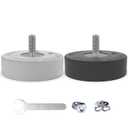 Magnetpro Paired Super Strong Rubber Coated Mounting Magnets Anti-Scratch Anti Corrosion, Magnetic Base Over 80LB Heavy Duty Size 2" *0.6" with 1/4"-20 Male Thread and Nut for Furniture, PTZ, Camera