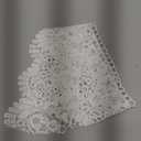 MECCANIXITY 4 Inch Wide 5 Yard Lace Ribbon Floral Pattern White Lace Trim Ribbon Milk Silk Lace Trim for Sewing Making, DIY Crafts,Gift Wrapping, Wedding Decor