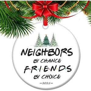 Chance Made Us Neighbours Hearts Made Us Friends, Neighbour, Neighbour Christmas Ornament, Neighbour Moving Gift (C1)