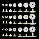 60 Set Plastic Animal Body Joints, 7 Size White Doll Joints for Dolls Bear Making Limbs DIY Crafts