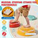 Lehoo Castle Stepping Stones for Kids, Non-Slip Toddler Stepping Stones, Indoor & Outdoor Sensory Toys for Toddlers 1-3, Balance Board Obstacle Course for Kids 3-5