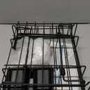 iSPECLE Expandable Dish Drying Rack for Kitchen Sink - Rust Resistant Adjustable Over The Sink Dish Drainer with Tightening Knob, Arms with Non Slip Rubber, 12.8" W x 12.4"-17.1" L, Black