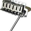 10.5mm Electric Guitar Bridge Gold 6 Point tremolo bridge Stainless Steel Saddles Plate Brass Block Electric Guitar Bridge 6 String Start Stratocaster (Chrome)