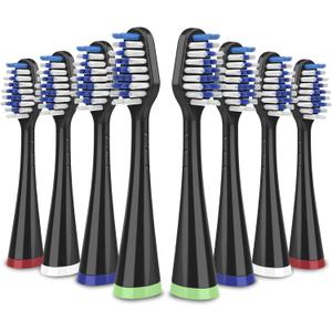 Replacement Toothbrush Heads for Waterpik Complete Care 5.0/9.0 (CC-01/WP-862), STRB-8WB, (8-Pack, Black) Replacement Toothbrush Heads for Waterpik Complete Care 5.0/9.0 (CC-01/WP-862), STRB-8WB, (8-Pack, Black)