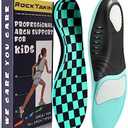 ROCKTAKIN Kids Arch Support Shoe Insoles, Plantar Fasciitis Orthotics Inserts Strong Support for Children's High Arch, Flatfoot Pain Relief, Posture Improve