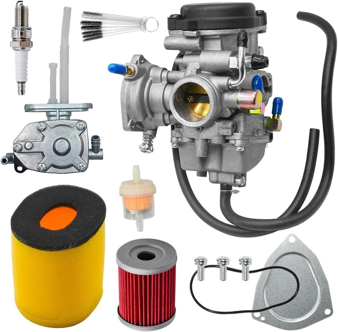 Carburetor Fit for Suzuki King Quad 300 LTF300F 4x4 2000-2002 13200-39D22 With Fuel Valve Petcock Air Filter