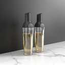 JIMMEAL Oil Dispenser 17 Oz For Kitchen Cooking 2 Pack, Olive Oil Bottle Dispenser Auto Flip Non-Drip Oil Dispenser Bottle Wide Opening Easily Refill And Clean,500ml Glass Oil Dispenser Black