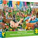 Ceaco - Frenchie's at Play - 1000 Oversized Piece Jigsaw Puzzle