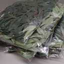 Yunlly 135ft Artificial Faux Greenery Garland Willow Leaves Vines Hanging Willow Vines Leaf Garland for Indoor/Outdoor Wedding Party Decor Wedding Table Centerpieces (Green,24 Pack)