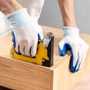 Upholstery 4 in 1 Staple Gun Heavy Duty, with 6000 Staples, Remover, Gloves, Manual Brad Nailer Power Adjustment Stapler Gun for Wood, Upholstery, Carpentry, Decoration DIY Staple Gun