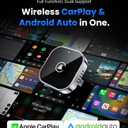 Teeran 2 in 1 Wireless CarPlay and Android Auto Adapter, Easy Setup Plug and Play, Fast Seamless Use Supports 1000+ Car's with Built-in Wired Car Play/Android Auto, Compact Sleek Design Car Adapter