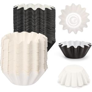 JUXYES Pack of 100 Reusable Wax Melt Warmer Liners Tray, Leakproof Wax Liners Tray for Electric Wax Warmers, Plug in Warmers, Candle Warmer, Wax Melter and Wax Burner, Black and White