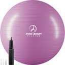 ProBody Pilates Exercise Ball - Multiple Sizes Gym Grade Balance Ball for Fitness, Yoga, Workout, Pregnancy & Physical Therapy (55 cm, Purple)