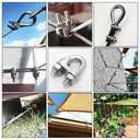4 Pcs 1/2 Inches M12 Heavy Duty Stainless Steel Wire Rope Clips, Cable Clamp Fasteners