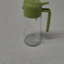 16oz/470ml Oil Dispenser and Oil Sprayer, Glass Olive Oil Pourer for Kitchen, Air Fryer, Cooking, Salad, BBQ(Green)
