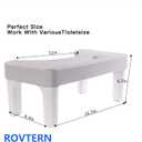 6.7 Inch Step Stool,ROVTERN Portable Plastic Foot Stool,ROVTERN Non-Slip Potty Stool for Bathroom