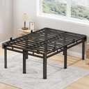 Superay Queen Bed Frame, 24 inch Metal Bed Frame & Box Spring 2 in 1 Platform with Rounded Legs, Double Layer Bed Frame with Matress Gasket & headboard Adapter, Support Up to 4000lbs