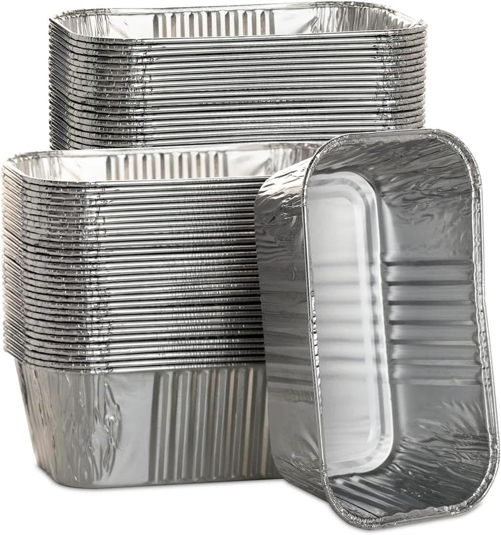 50 Pack 1Lb Mini Loaf Pans, 6 x 3.5 x 2 Foil Disposable Loaf Pans, Aluminum Foil Bread Pans for Baking Homemade Cakes & Breads Holiday Treats Food Storage 50 Pack 1Lb Mini Loaf Pans, 6 x 3.5 x 2 Foil Disposable Loaf Pans, Aluminum Foil Bread Pans for Baking Homemade Cakes & Breads Holiday Treats Food Storage