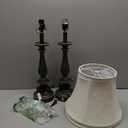 AIDENOEY 28.5'' Farmhouse Table Lamp Set of 2, Bedside Lamp with Silk Shade