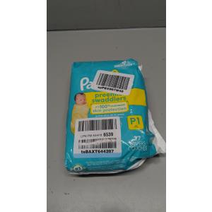 Pampers Baby Diapers - Swaddlers - Size P1, 27 Count, Ultra Absorbent Disposable Preemie Diaper